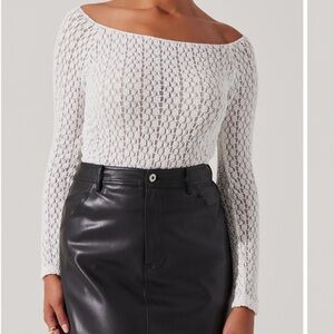 ASTR the Label
Off the Shoulder
Sheer Lace Top
